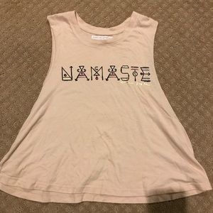 Spiritual Gangster Namaste Pink Muscle Tank